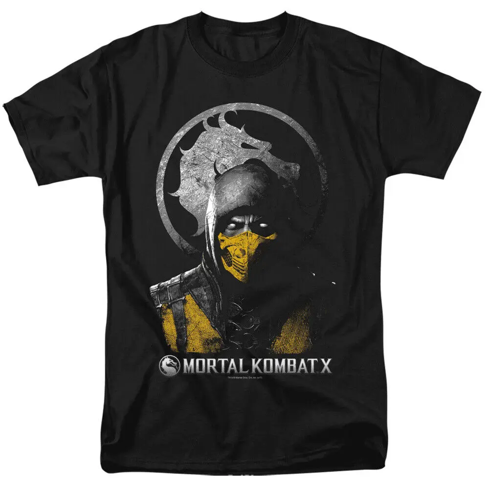 Mortal Kombat X Scorpion Bust Licensed Adult T Shirt