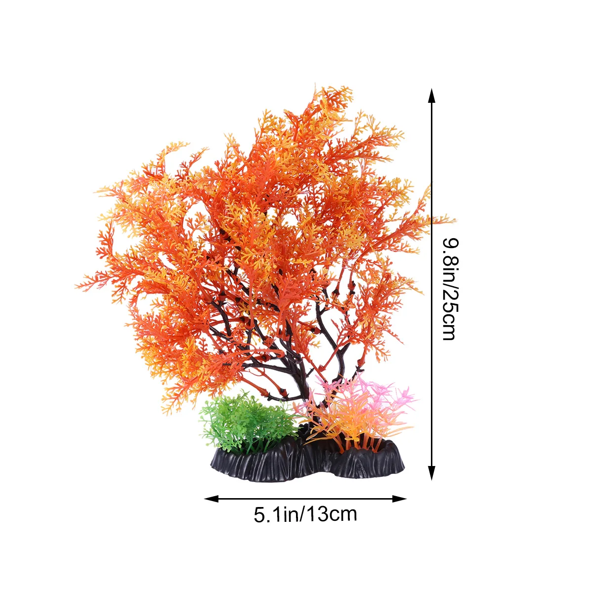 

1 pc Simulation Tree Aquarium Decor Durable Artifical Organge Ornament Plastic Ornaments Fish Tank Safe Hiding Place