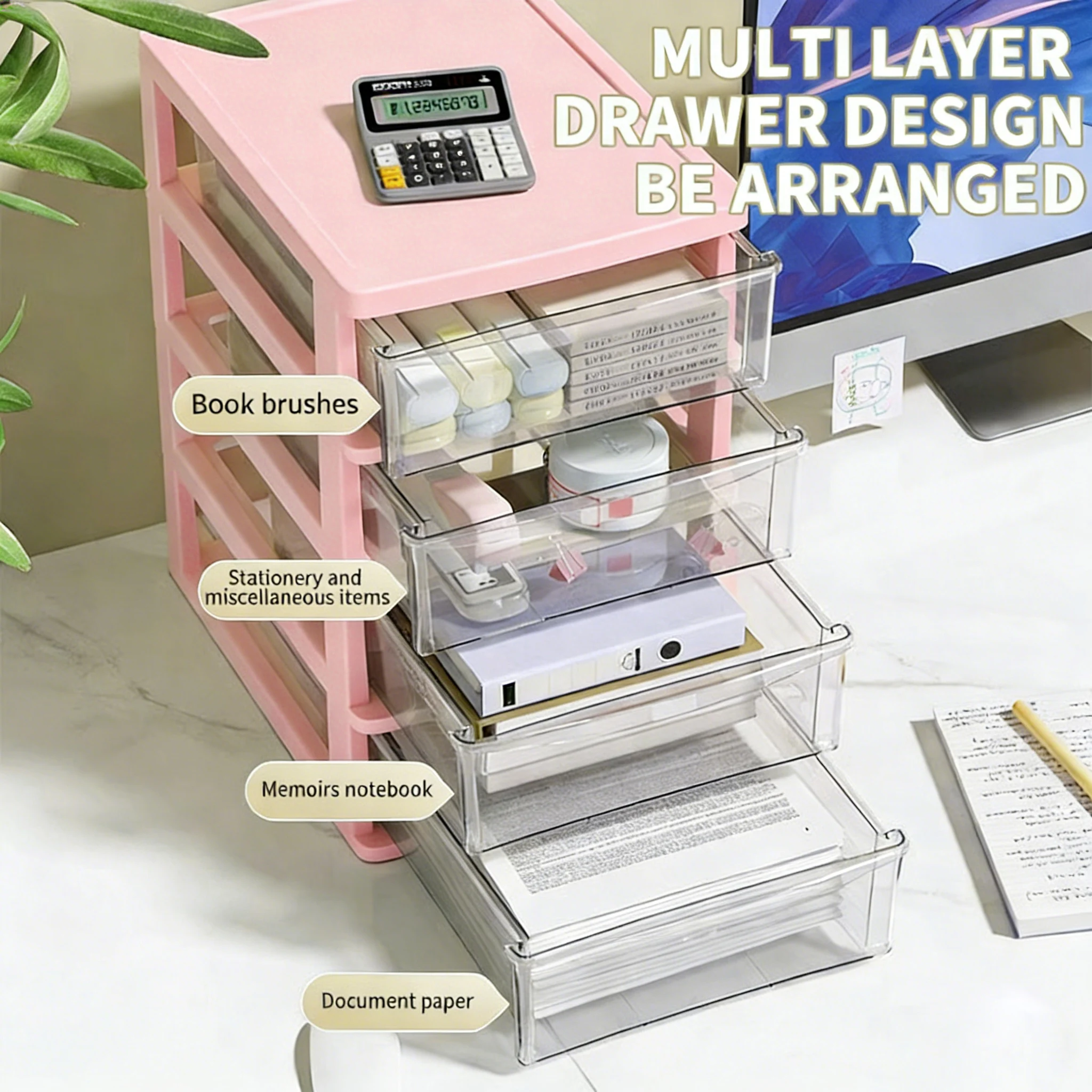 กล่องเก็บของบนโต๊ะทำงาน โปร่งใ - Desk Drawer Small บทวิจารณ์และราคา