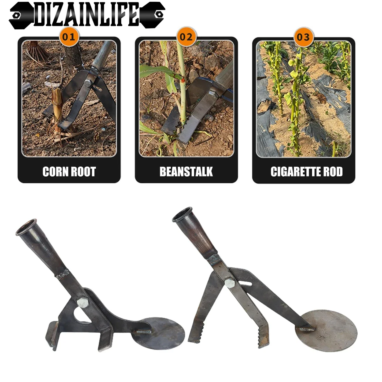 Alat Berkebun Penghilang Akar Tugas Berat Dirancang untuk Menghilangkan Akar Tanaman Manual yang Efisien dari Batang Jagung dan Akar Kedelai