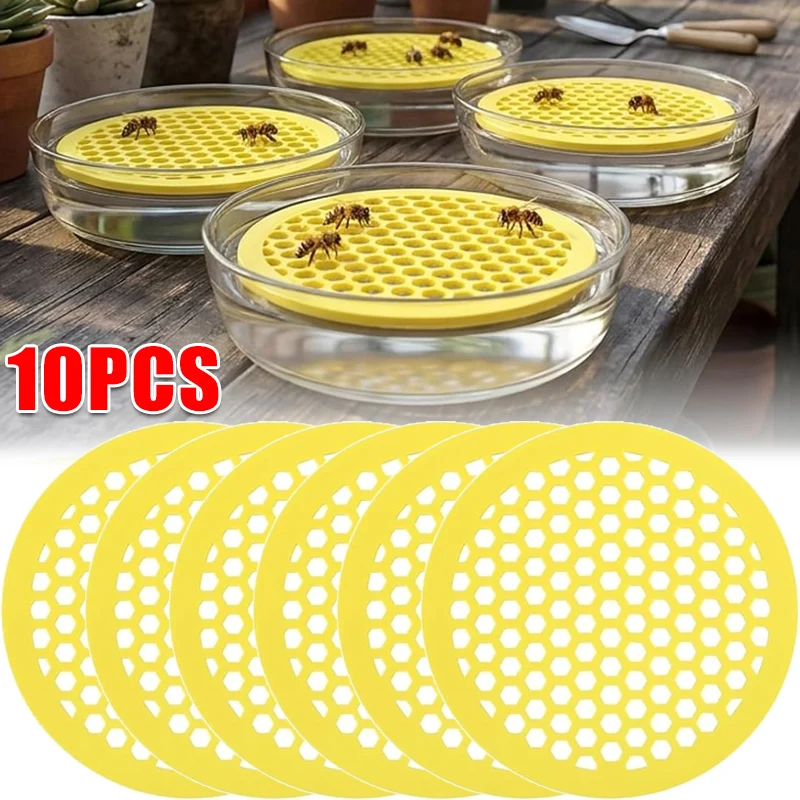 Schwimmende Bienen-Trinkstationen und -Pads, Schmetterlings-Wasserstation, Wabenförmiger Futterautomat, Imkerei-Gartendekoration für den Außenbereich