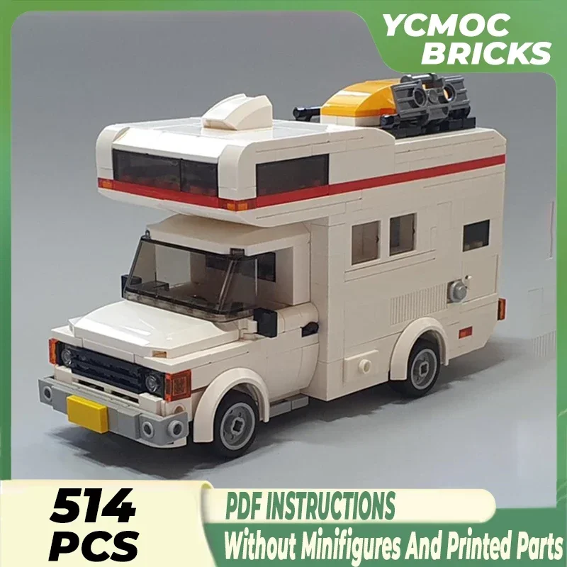 City Car Model Moc Building Bricks 7-stud Transport MK2 Camper Technology Modular Blocks Gifts Christmas Toys DIY Sets Assembly