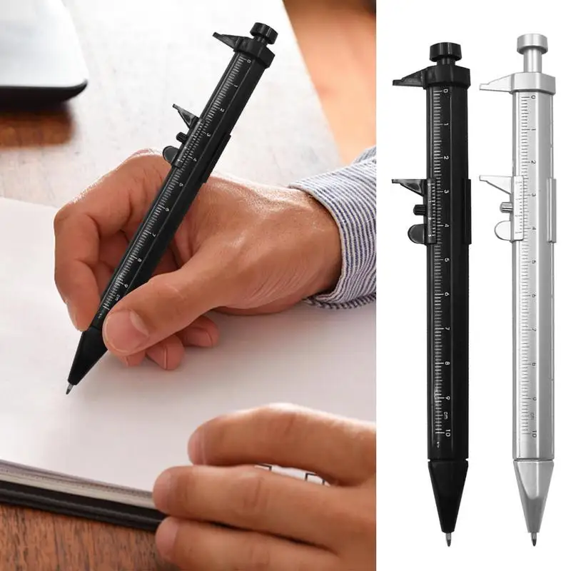 Multifunction Caliper Ruler 0-100 Vernier Caliper Ball-Point Stationery Pen Ball-Point Blue/Black Refill Vernier Caliper Tools