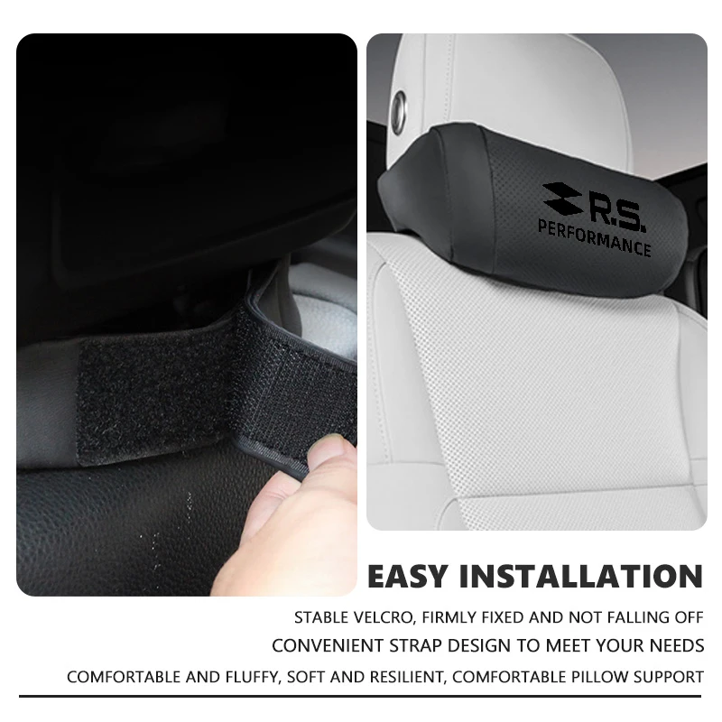 Leather Car Seat Headrest Comfortable Head Pillow Cushion For Renault RS Megan Logan Laguna Clio 3 4 Kadjar Espace