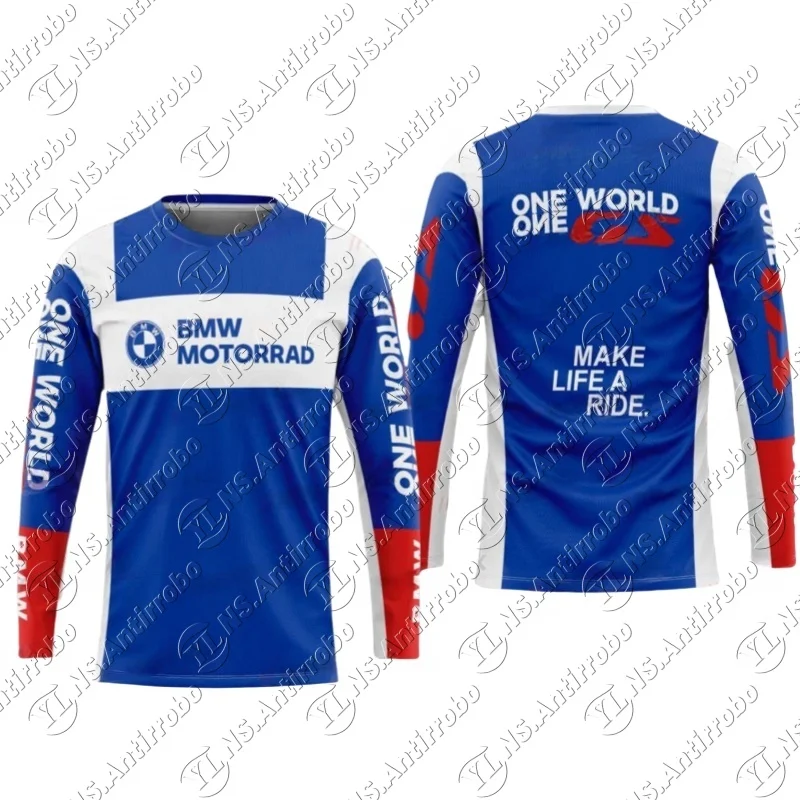 

Быстросохнущая высококачественная роскошная брендовая повседневная футболка BMW с длинными рукавами, спортивный впитывающий пот дышащий велосипедный костюм, топ мото