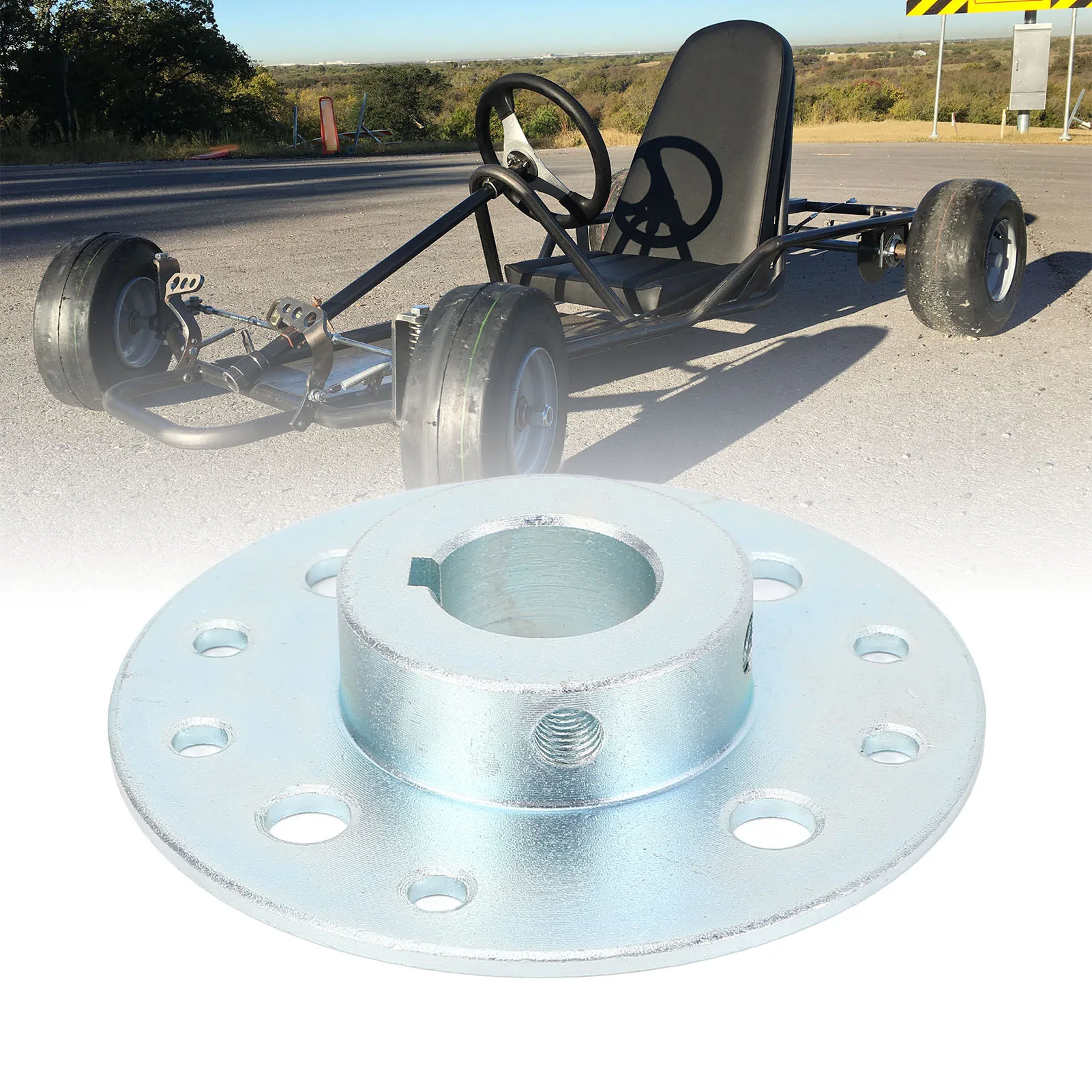 

Адаптер ступицы барабанного тормоза заднего звездочки, ступица звездочки для картинга, устойчивая к истиранию, простая установка, стальной сплав для багги