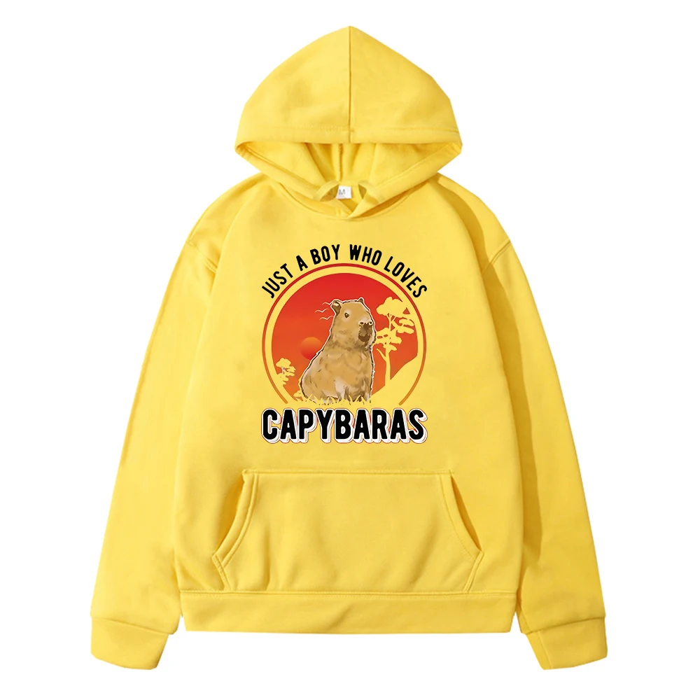 Capybara kids Hoodies Cartoon sweatshirts anime hoodie girls boys clothes y2k sudadera Autumn Fleece pullover Children clothing