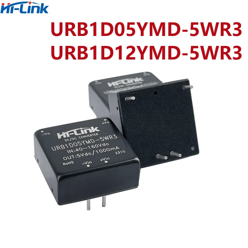 

Original Hi-Link 5W 1V 1A URB1D05YMD-5WR3 URB1D12YMD-5WR3 40~160Vdc DC Output Step-Down Power Converter Module