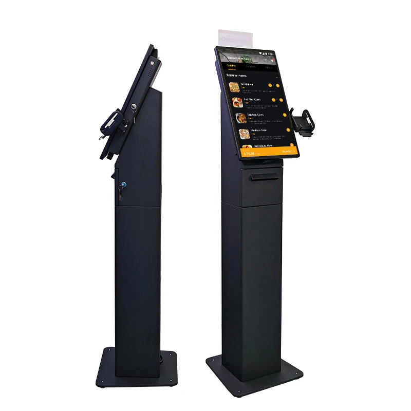 Floor Stand Kiosk Pos Machine 21.5inch Restaurant Kiosk X86/ARM Multi Touch Payment Kiosk With Optional Peripherals