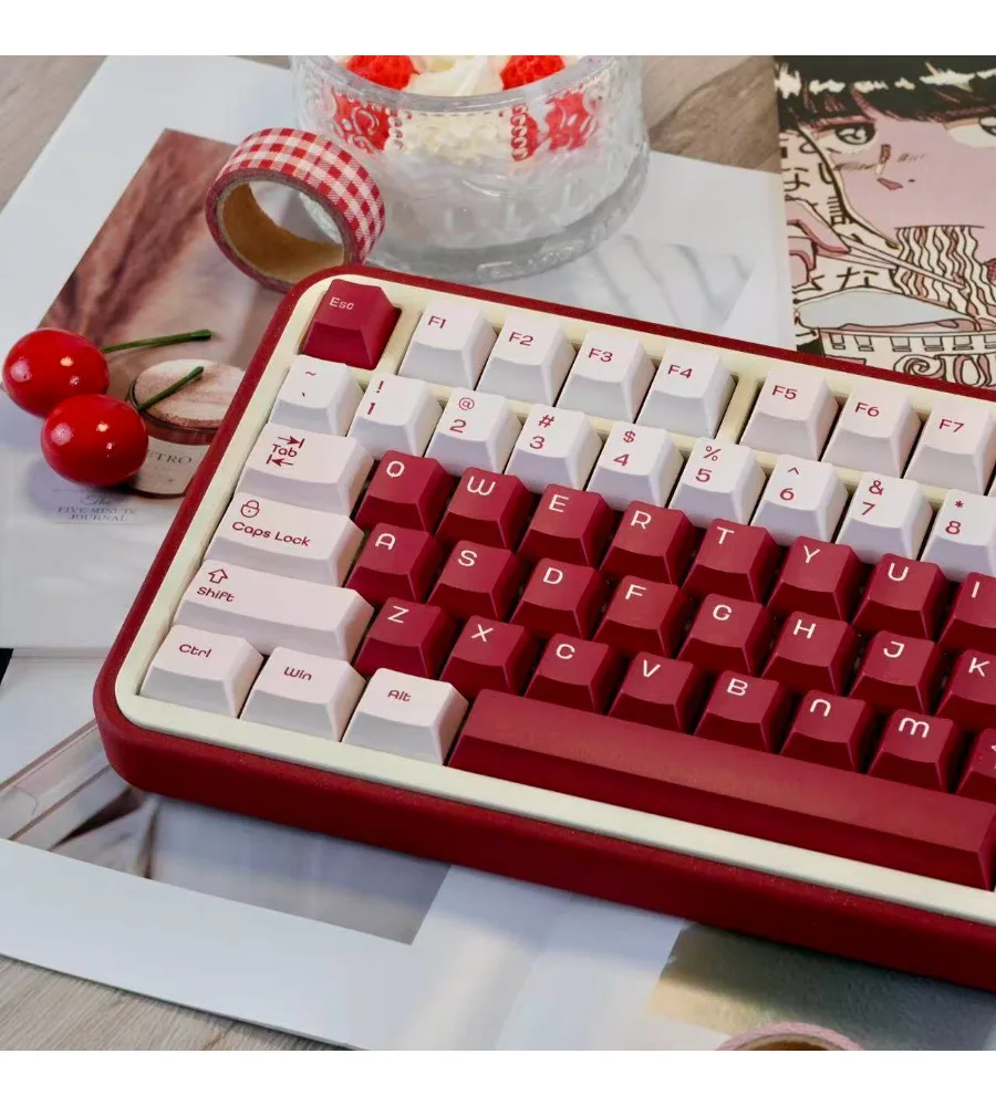 Berry Box keycaps are extremely thick made from 1.8-1.9 mm thickness original factory height five-sided sublimation keycaps