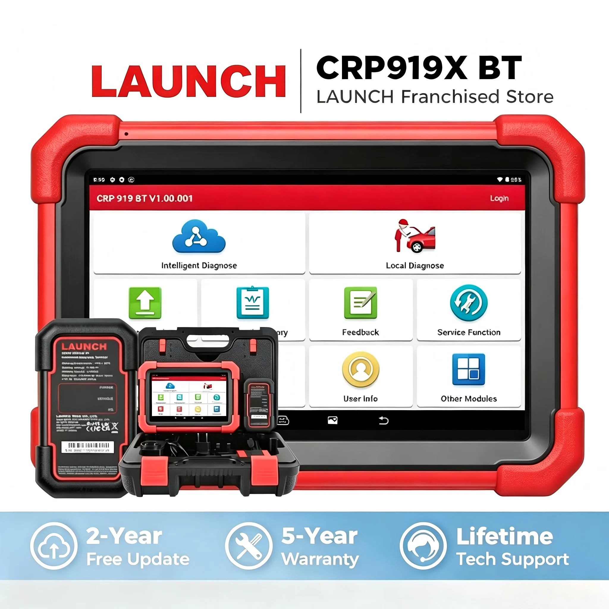 LAUNCH X431 CRP919X BT Diagnostic Tools Obd2 Scanner Automotive Code Reader ECU Coding Diagnosis obd Scan X431 PRO Launch 2024
