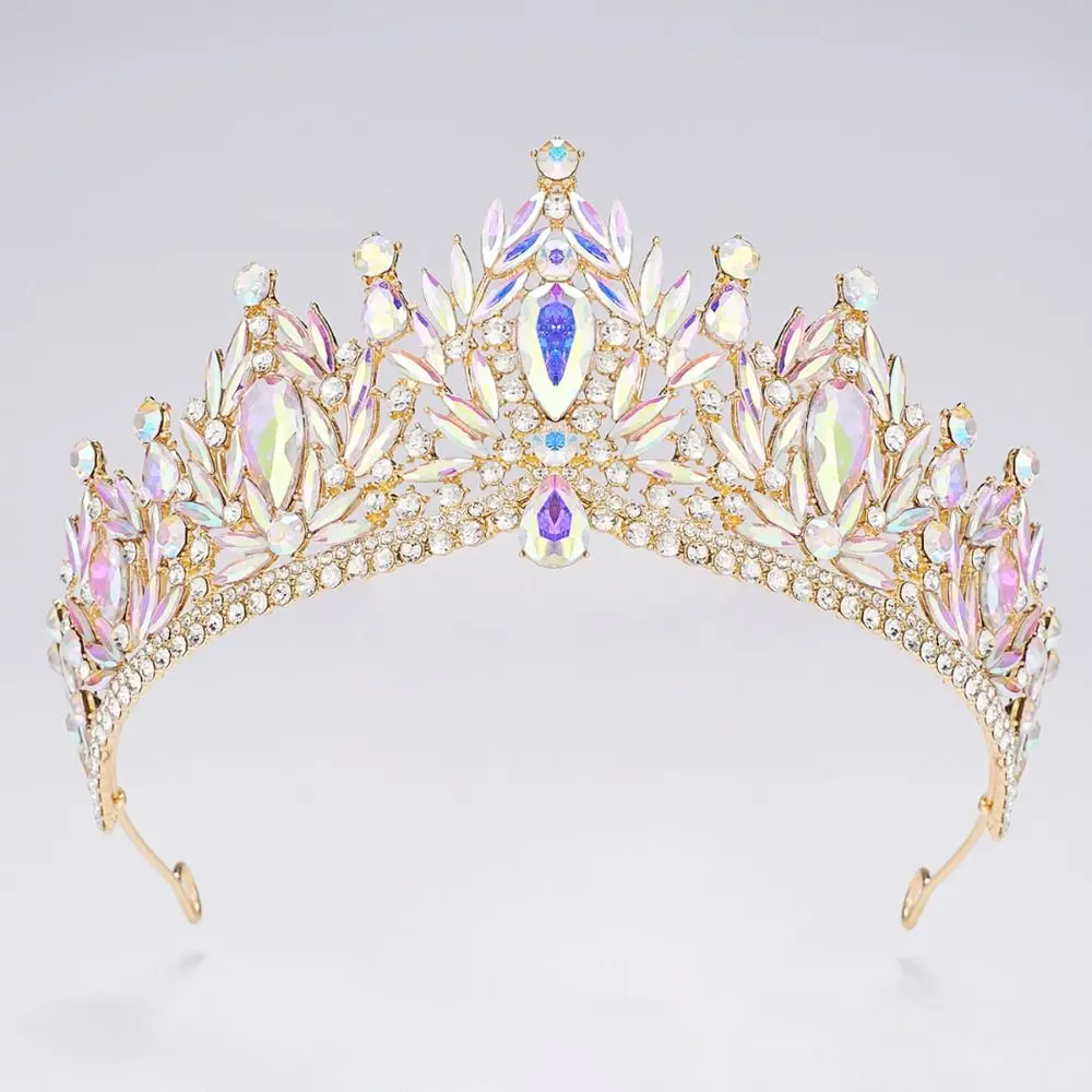 العصرية الفاخرة الباروك الملكة التيجان أنيقة تألق سبيكة الأميرة تاج المبهر رائعة النساء الشعر هوب التصوير الدعائم