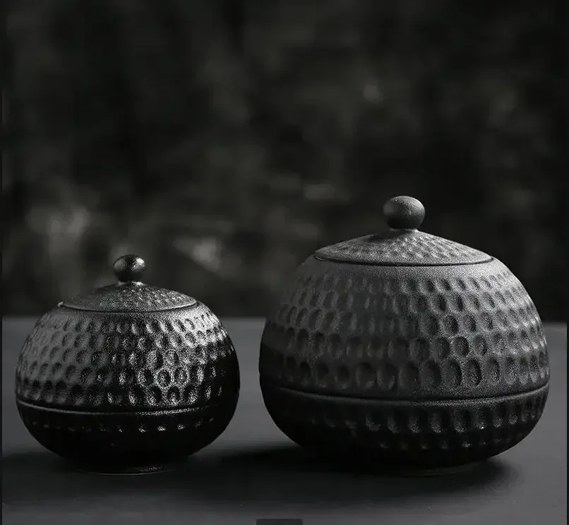 

ceramics Tea can Sealed jar Household Kitchen storage tank Creative Stoneware Portable travel tea pot tea storage box