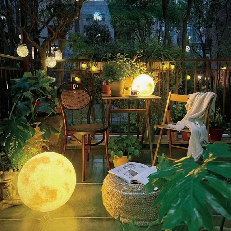 

Moon light outdoor waterproof solar moon villa garden mood decorative
