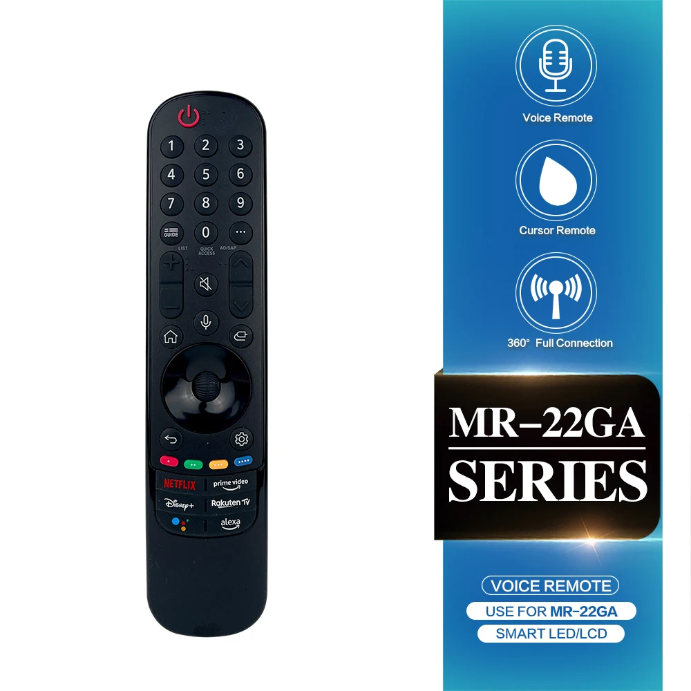 Voice & Cursor Remote with 360° IR for LG Smart TV – MR22GA Replacement, Long Range Full Connection Controller
