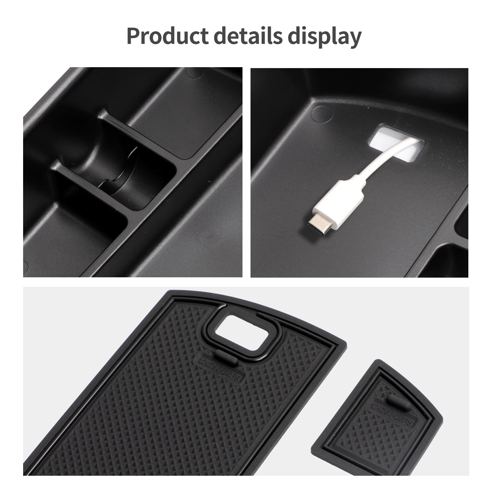 for Hyundai I30 I30 N 2021-2025 Car Armrest Storage Box Organizer Case Car Accessories Center Console Storage Tray Right Rudder