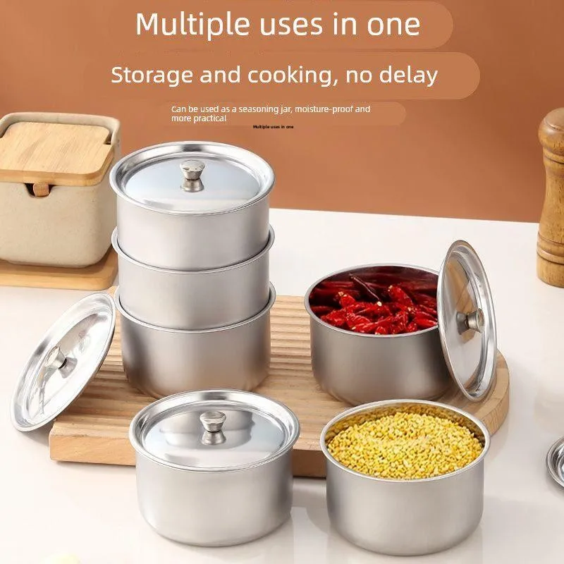 

316 Stainless Steel Steamed Egg Bowl Egg Pudding Bowl with Lid for Home Baby Steamed Bowl Commercial Use