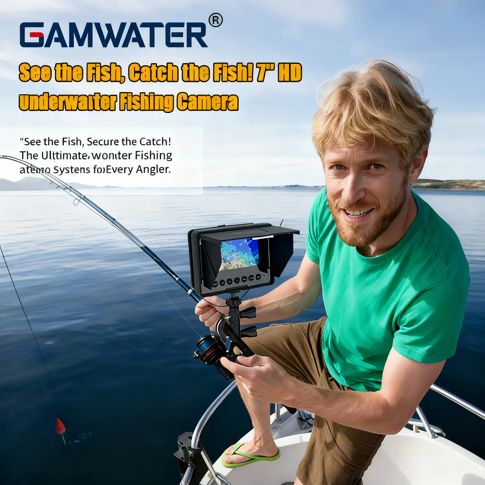 

Underwater Fishing Camera with 4.3" IPS Monitor, Portable Fish Finder Camera, 8500mAh Battery, 6 LED and 6 IR, 10/30/50M Cable