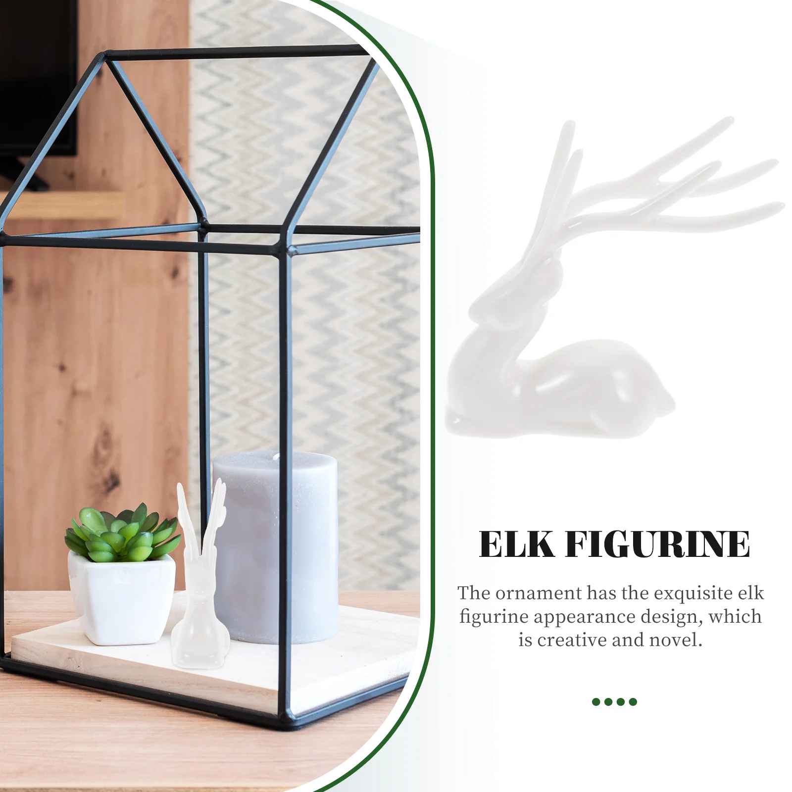 

Ceramic Elk Ornament Fine Workmanship Material Home Decorations Living Room Christmas Deer Figurines Reindeer