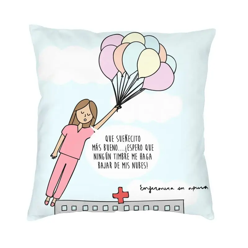 Enfermera En Apuros Doctor Nurse Medical Modern Throw Pillow Cover Home Decor Cushion