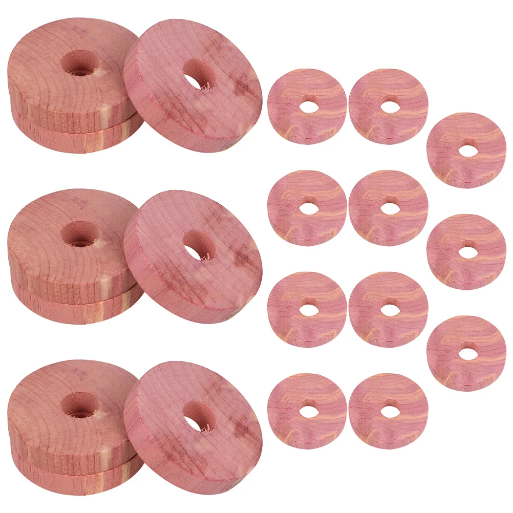 

20 Pcs Natural Aromatic Cedar Wood Blocks Moth-proof Wardrobe Discs 20pc Dampproof with Hole Fragrant