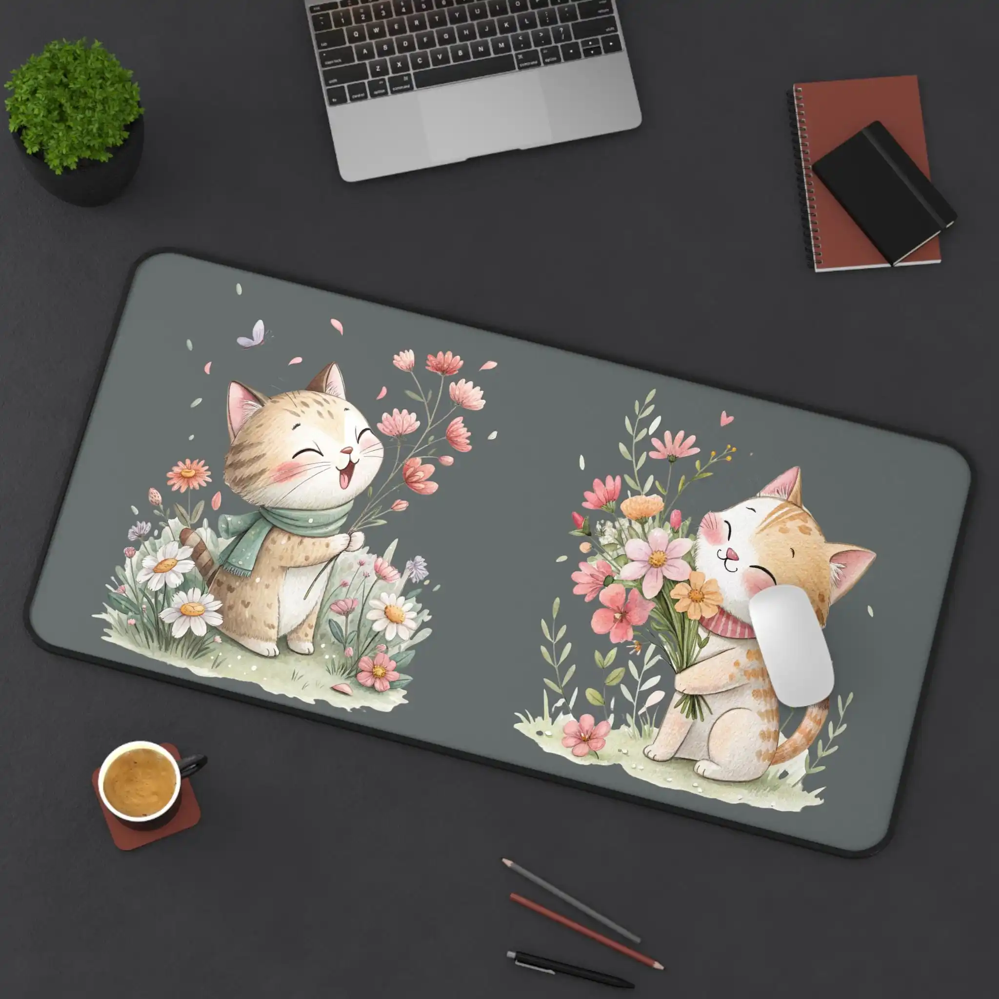 

Aesthetic Cat Desktop Mats, Cute Style Desk Mat, Anime-style Gaming Mouse Pads, Desktop Accessory, Perfect Gift for Gamers