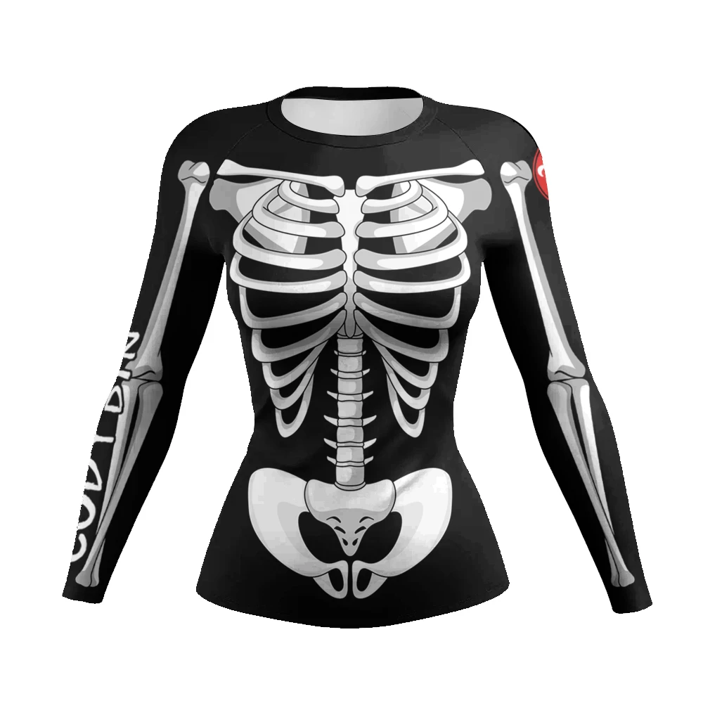 New 3D Printed Comics MMA T-Shirt Women Compression long Sleeve Fashion Bjj Rashguard Boxing T Shirts Cosplay Costume Sport Tees