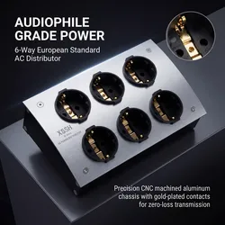 XSSH Audio e-TP60 FI-E30 EU Shuko Euro AC Power Distributor 125V-250V 50/60Hz 16A 16amp IEC Inlet Electrical Plug Socket Outlet