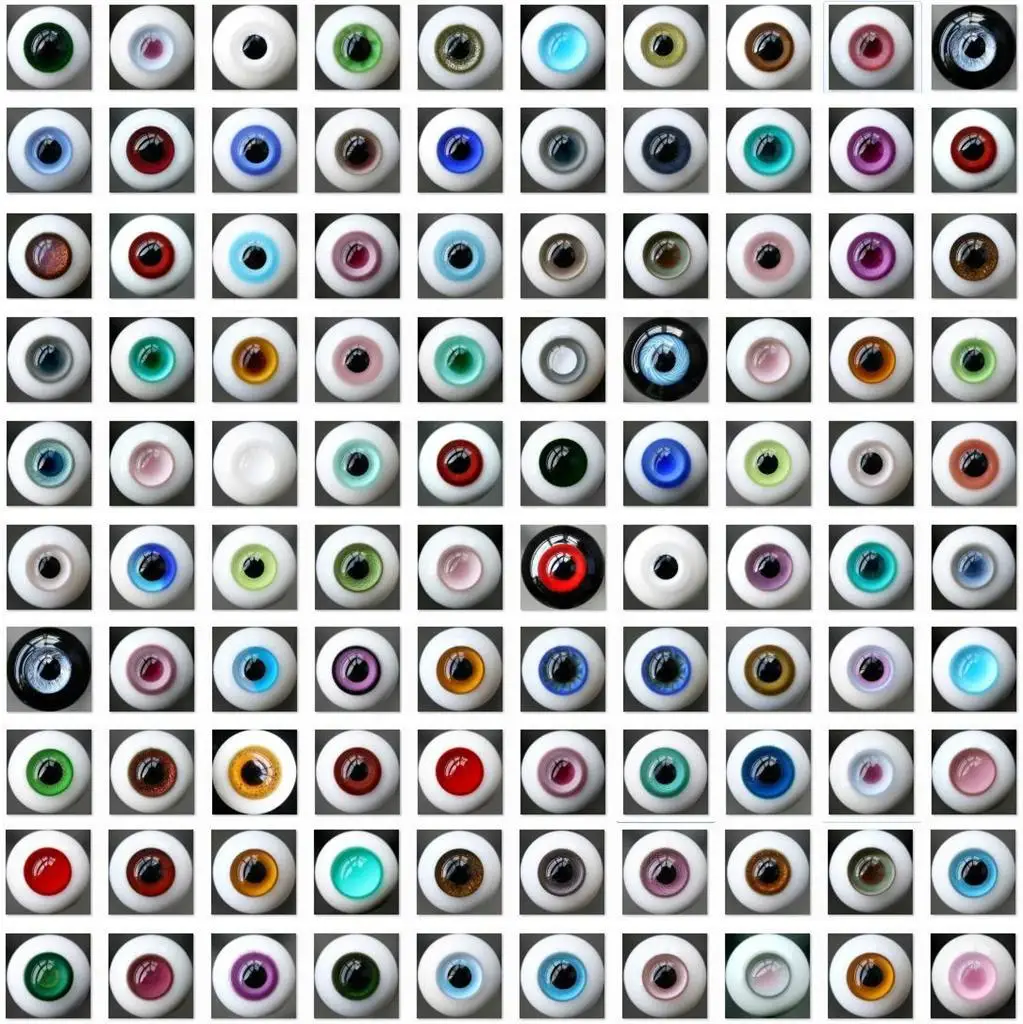 Wamami-Yeux en verre sur mesure, tenue pour les courses de beurre BJD, 6mm, 8mm, 10mm, 12mm, 14mm, 16mm, 18mm, 20mm, 22mm, 24mm