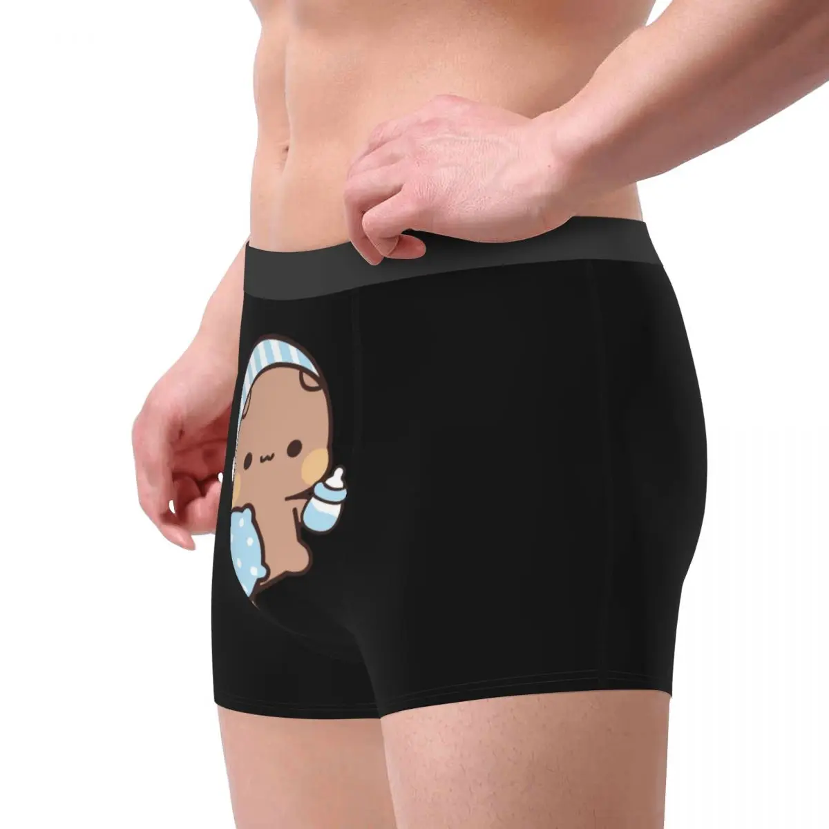 Bubu Dudu Sleep Man Underwear Panda Bear Boxer Shorts Panties Sexy Mid Waist Underpants for Male S-XXL