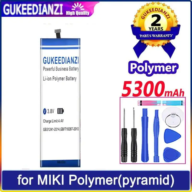

Стабильный аккумулятор мобильного телефона емкостью 5300 мАч для полимерной пирамиды Miki