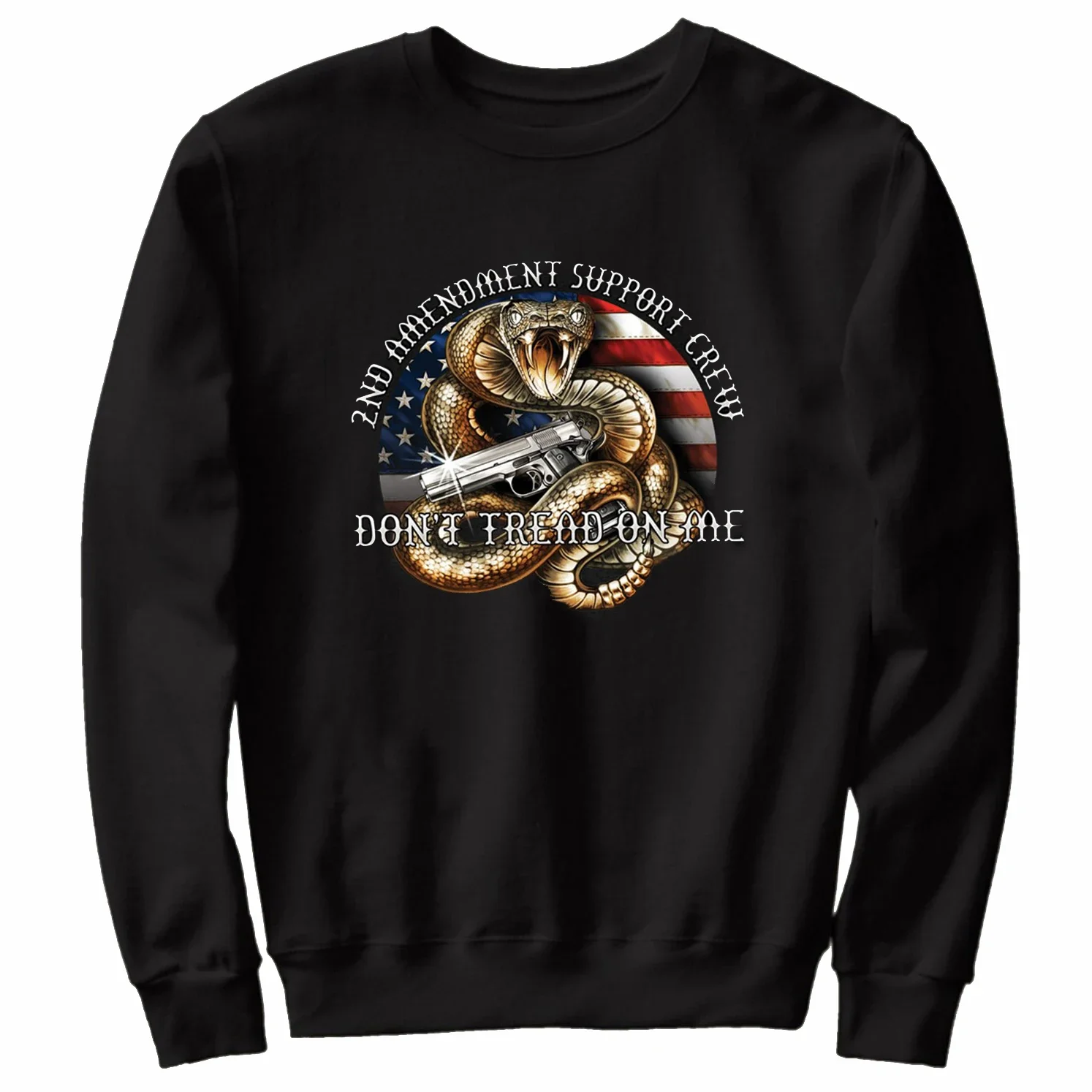 Don't Tread on Me! 2nd Amendment Supporter Crew Pullover Hoodie New 100% Cotton Casual Mens Sweatshirts Fashion Streetwear