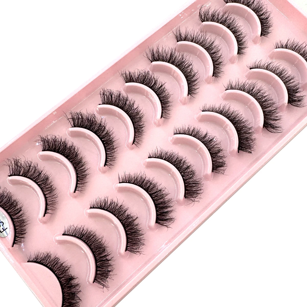 HBZGTLAD 10 ペアまつげ 3D ミンクまつげふわふわ再利用可能なまつげミンクつけまつげソフトで自然なクロスまつげエクステンション