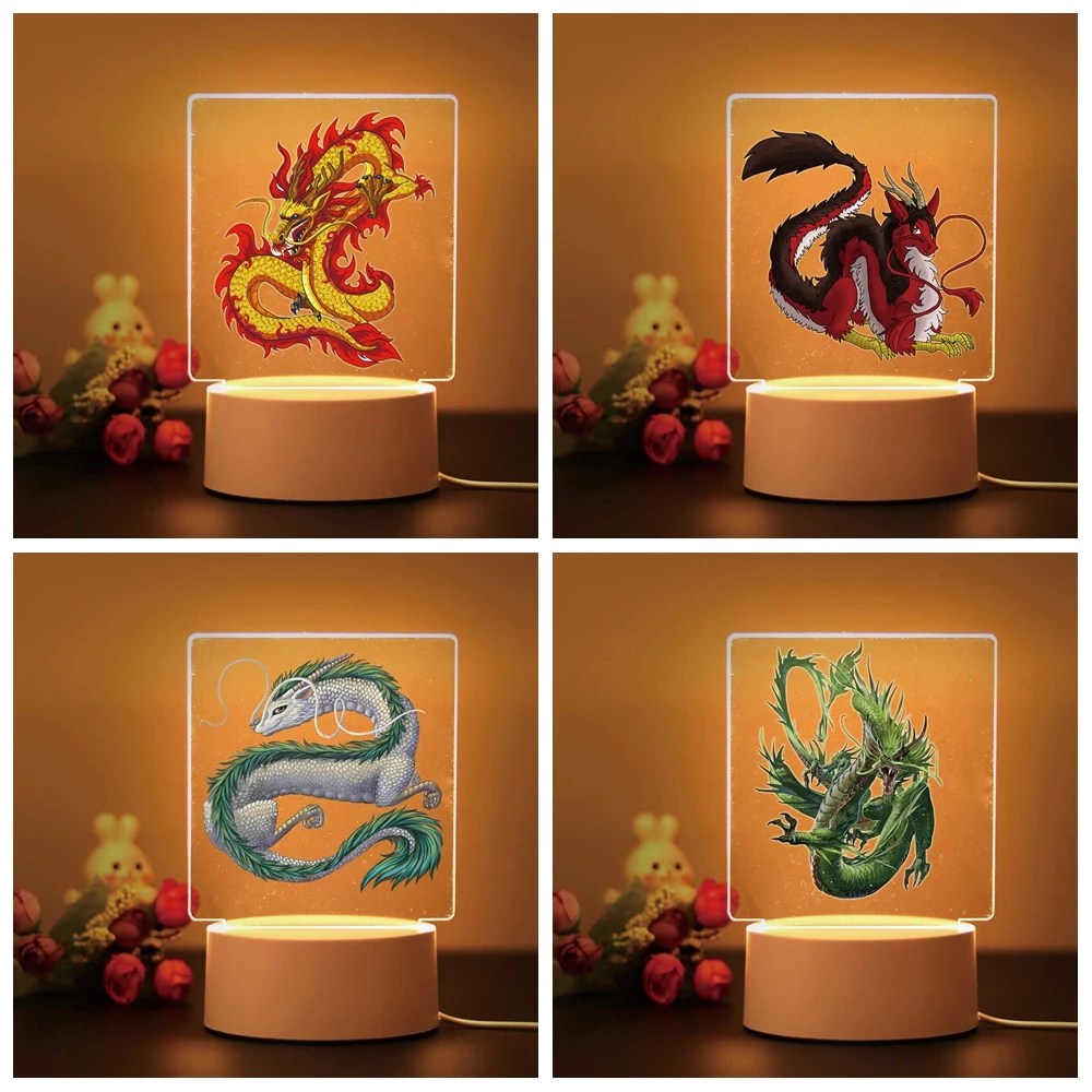 

1 pc lovely Oriental Dragon Kids Night Light Indoor Lighting Gifts