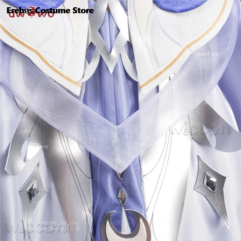 Halloween-Kostüme für Damen, Genshin Impact Columbina, Cosplay-Kostüm, komplettes Set mit Mond, komplettes Set, Uniform, Outfits, Anzug für Erwachsene