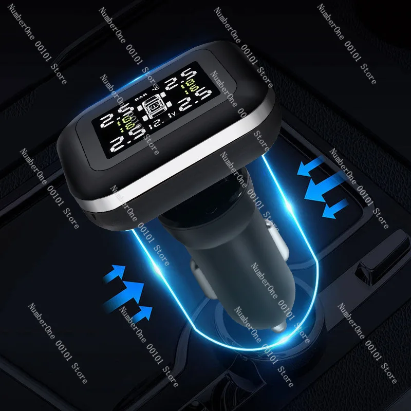 جهاز مراقبة ضغط إطارات السيارة الخارجية، نظام TPMS، شاشة رقمية عالمية، ولاعة السجائر، السيارة الإلكترونية