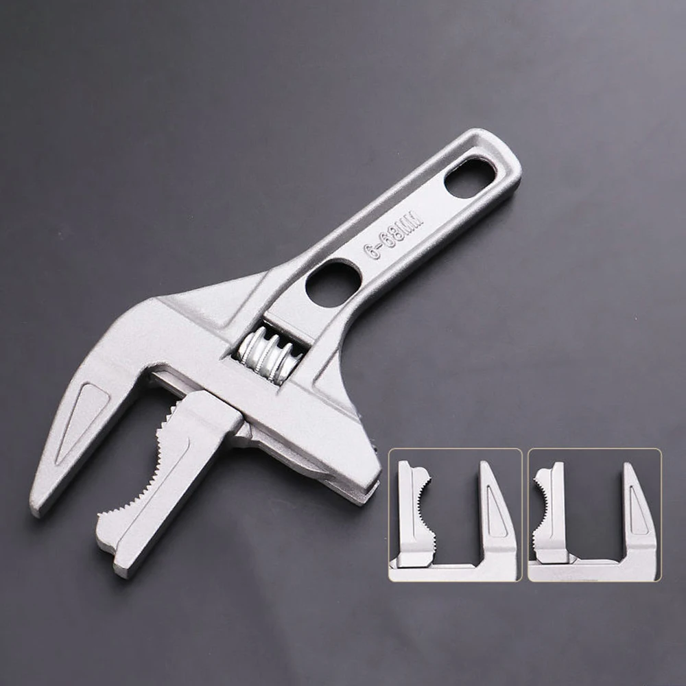 

6-68mm Adjustable Wrench Universal Monkey Spanner Multi-function Plumbing Hand Tools Nut Sink Wrench Bathroom Spanner Hand Tools