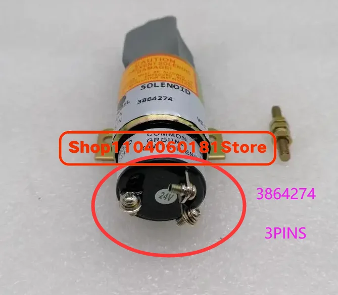 

24V Excavator Electric Parts Stop Solenoid Valve 3864274 1751-2467U1B1S5A