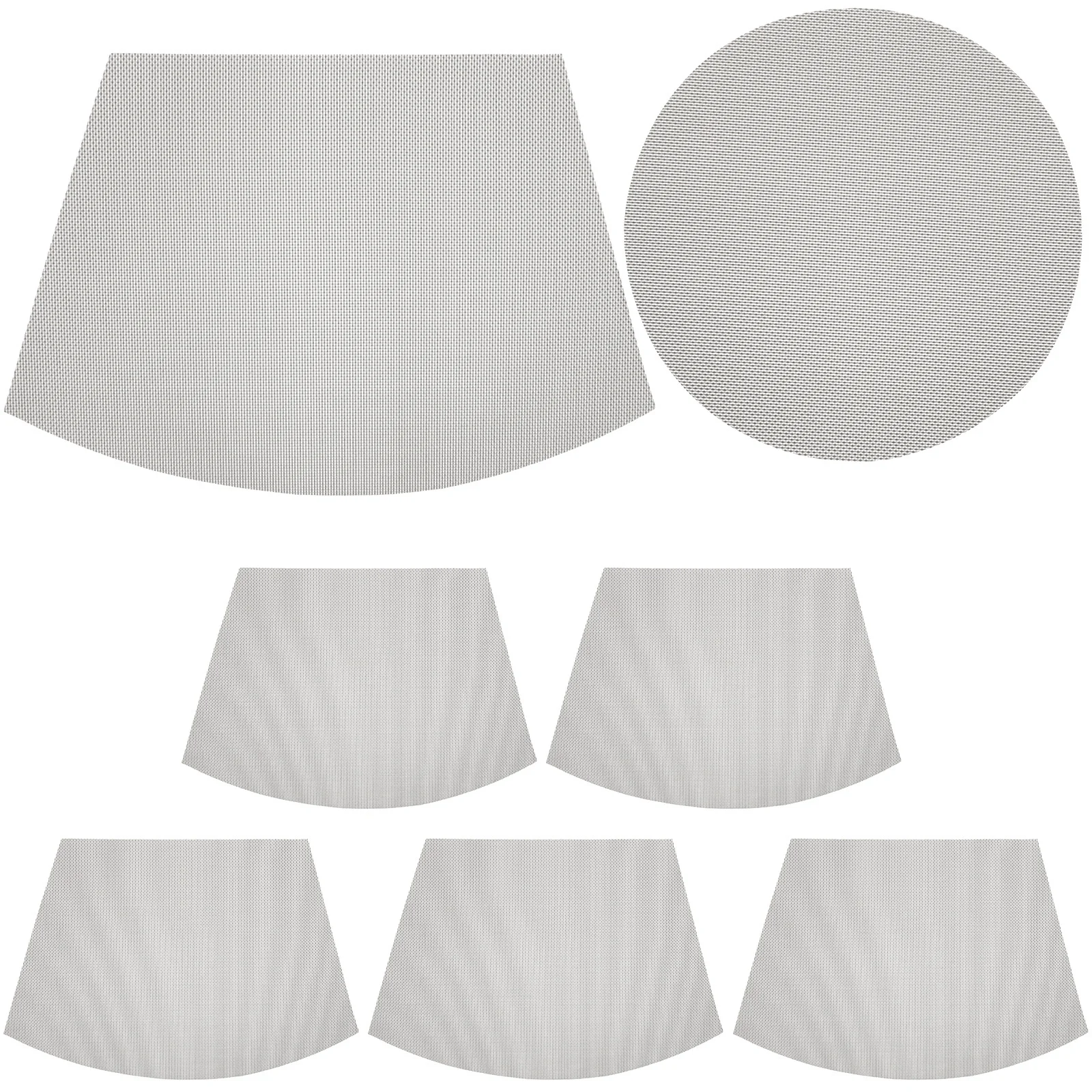 

7Pcs PVC Placemats Set Heat Resistant Table Mats Decorative Dining Accessories for Home Restaurant PVC Placemats