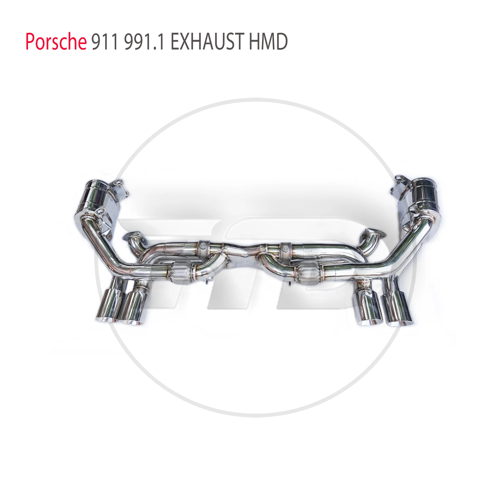 HMD Stainless Steel Exhaust System Performance Catback for Porsche 911 991.1 Carrera Targa Cabliolet Valve Muffler