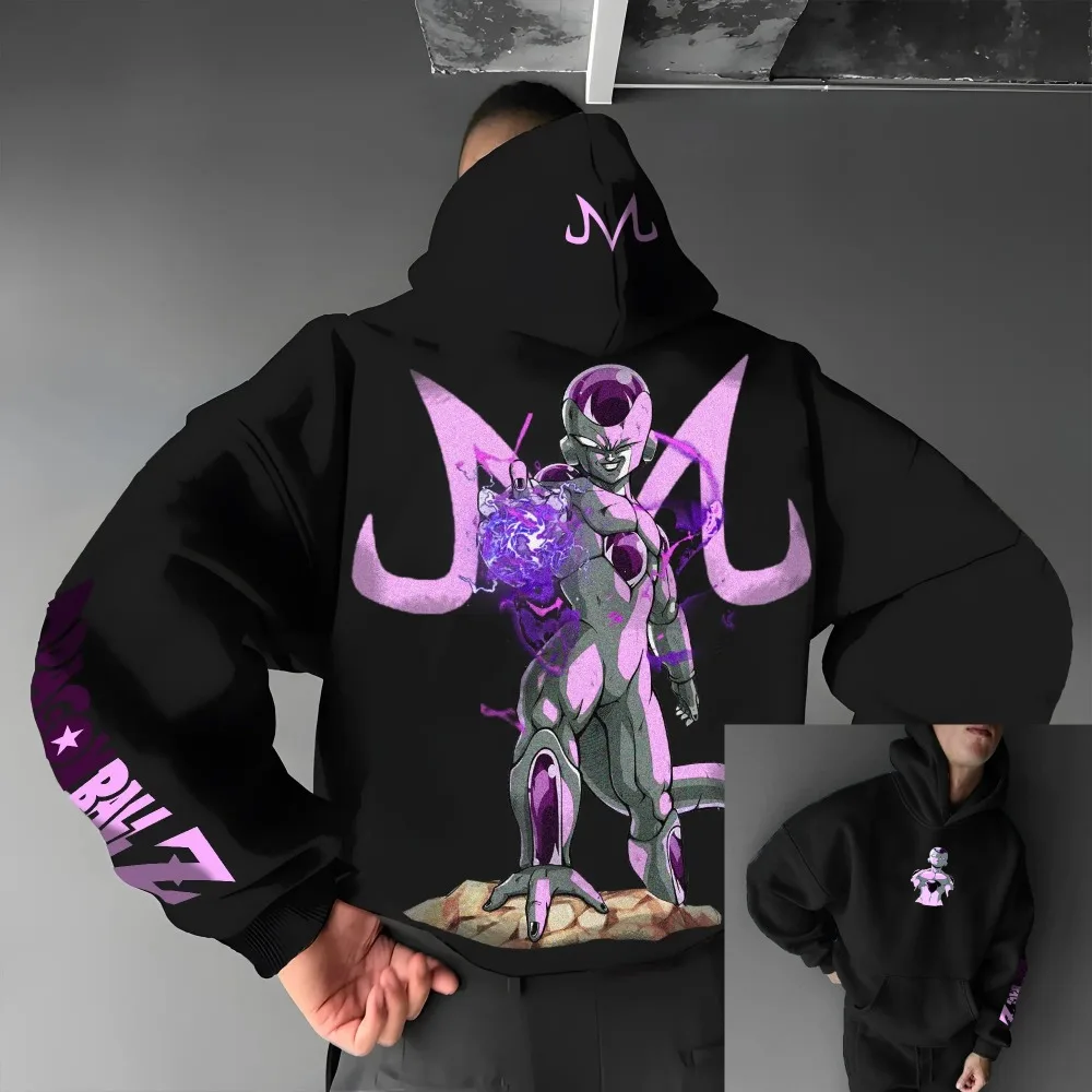 Dragon Ball Majin Hoodie Anime Unisex Cotton Graphic Print Sweatshirt Streetwear Casual Jacket Spring Autumn Fashion New Y2k