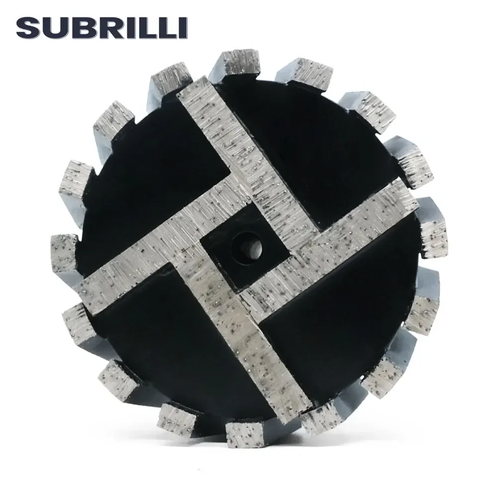 SUBRILLI D80*T25 Diamond Stubbing Wheels CNC Grinding Drum Zero Tolerance Wheel With Water Hole 1/2 Gas Thread