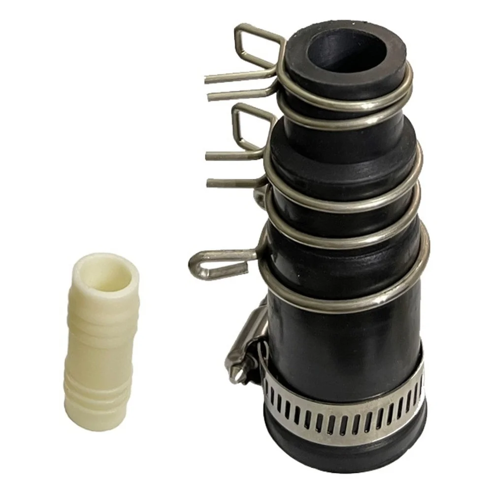 Reinforced Rubber Drain Hose Connector Kit for Dishwasher Garbage Disposal Standard Size 9 1.5cm Black and White Options