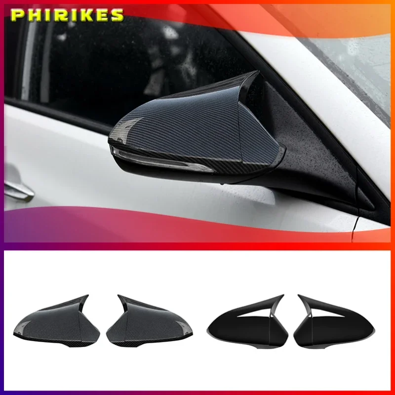 

2Pcs Auto ABS Exterior Horn Shape Rearview Mirror Cover Trim Sticker Decoration For Hyundai MISTRA 2014-2019 Car Accessories