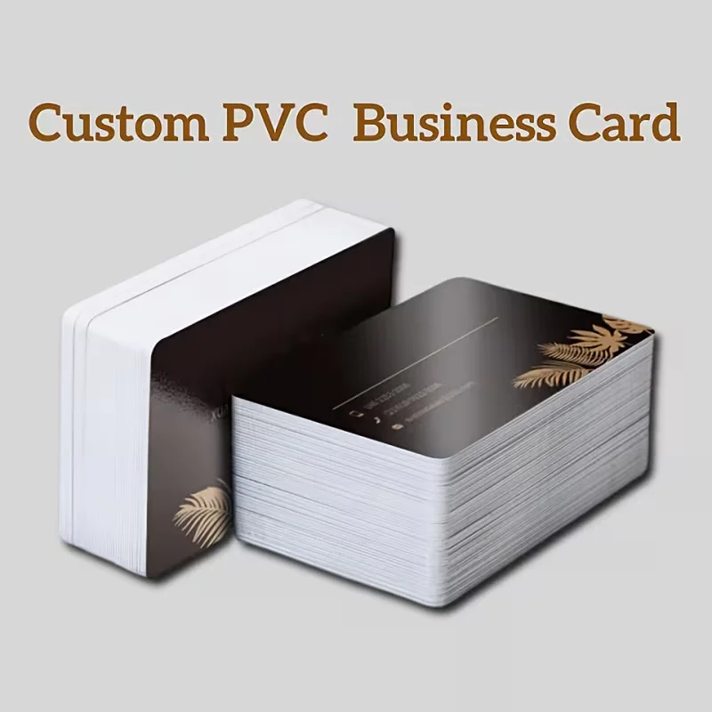 Custom Double-Sided PVC Business Cards 2*3.5 Inches Personalized Printable Waterproof with Photo Content Upload for Shop Promoti