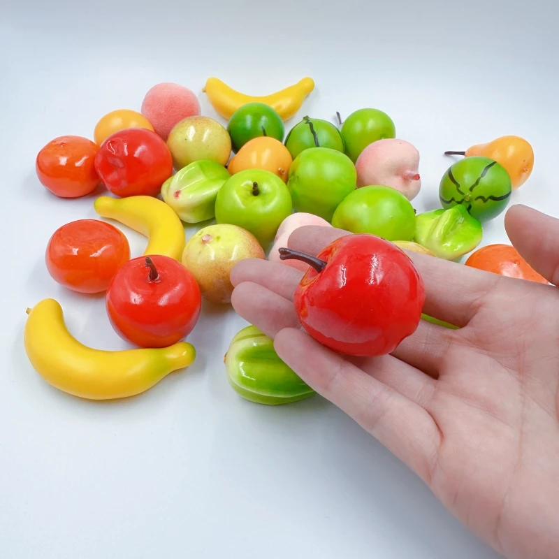 

Kids Mini Kitchen Toy Lifelike FruitVegetable Collection RolePlay Game NonToxic Material Birthday Party Favor