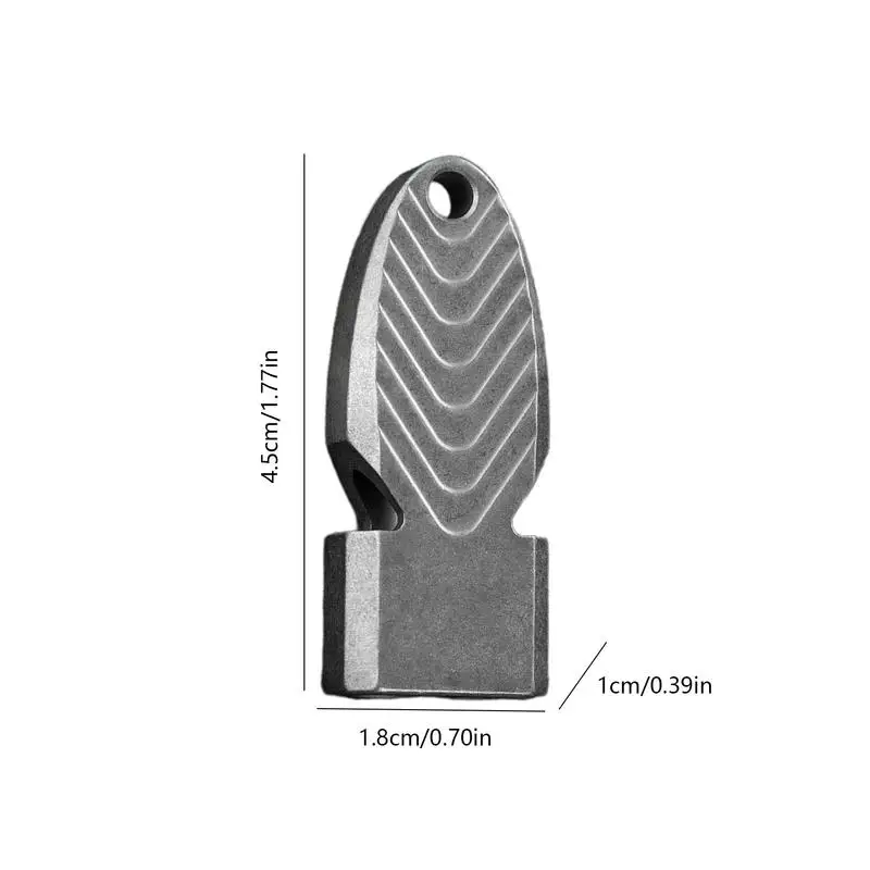 Silbato de emergencia de titanio para supervivencia al aire libre, silbato fuerte para acampar, senderismo, explorar y acampar