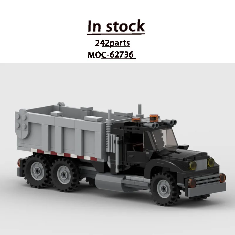 

MOC-62736 New Cargo Mini Dump Truck Building Block Model 242 Parts MOC Creative Boys Children Birthday Christmas Toy Gift