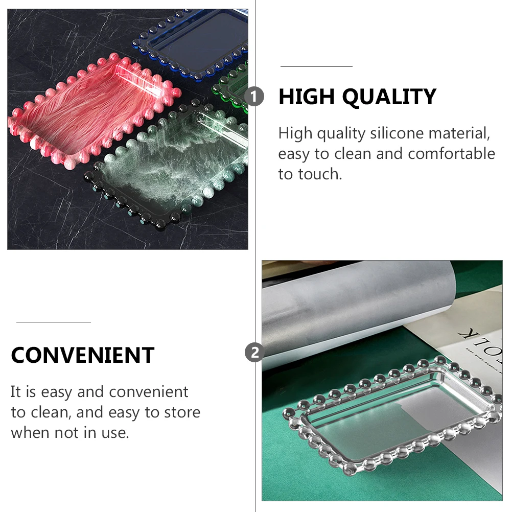 

Silicone Storage Plate Making Mold Creative Diy Tray Mold For Crystal Epoxy Resin Jewelry Easy Clean Simple Manual Molding