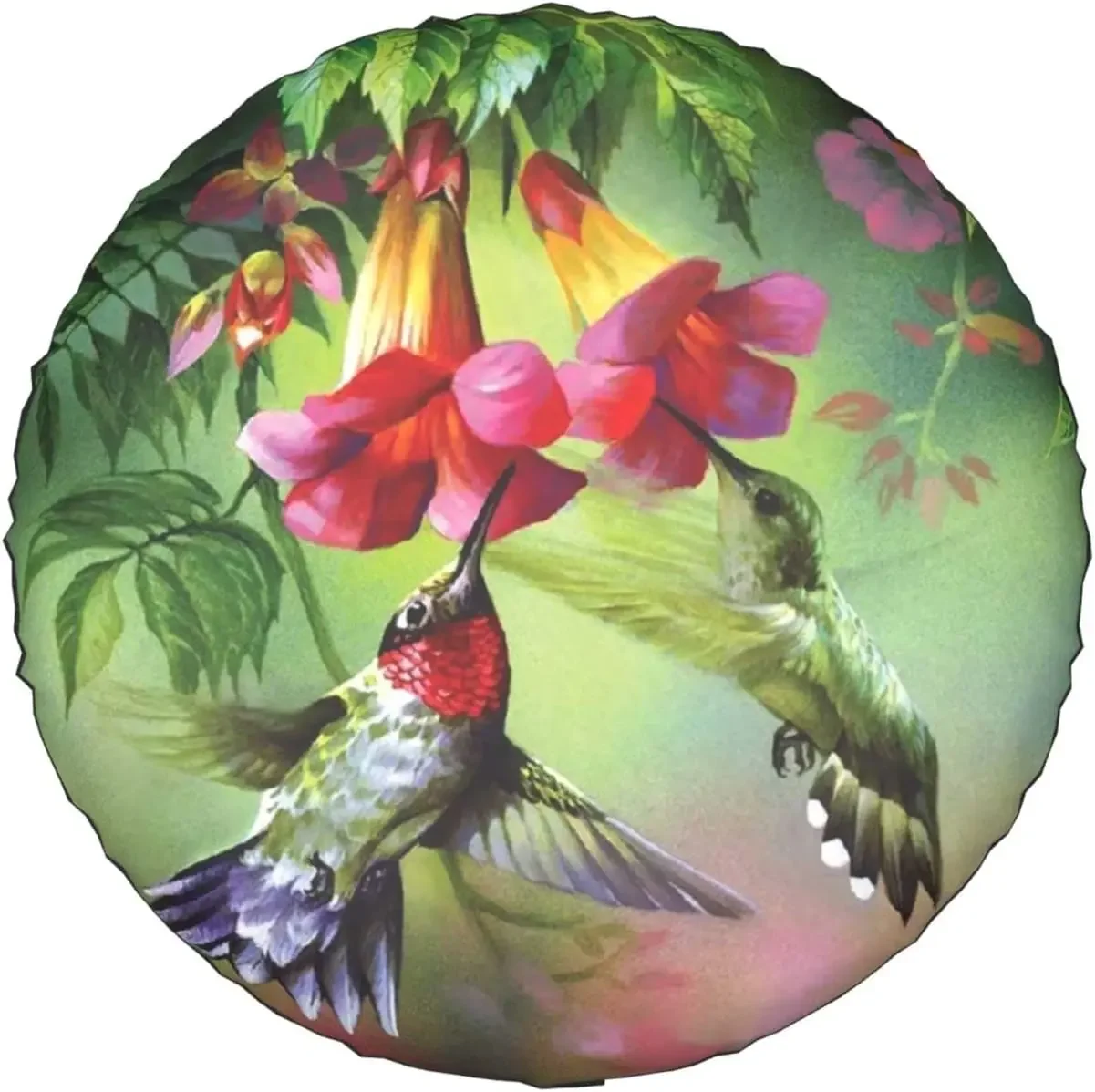 Hummingbird Flowers Printed Spare Tire Cover Waterproof Tire Wheel Protector for Car Truck SUV Camper Trailer Rv 14